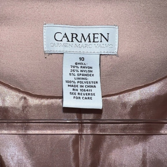 Carmen Marc Valvo Mauve Pink Blazer Size 10 - Picture 8 of 8